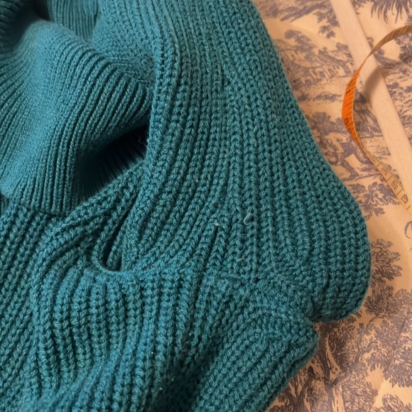 Chico’s Cowl Neck Sweater in Blue, Size Chico One,  Size Small, EUC - Picture 12 of 17